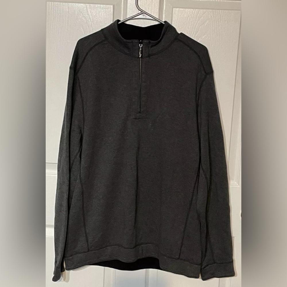 Tommy Bahama Size L Men’s Flip Coast Reversible Half-Zip Sweatshirt